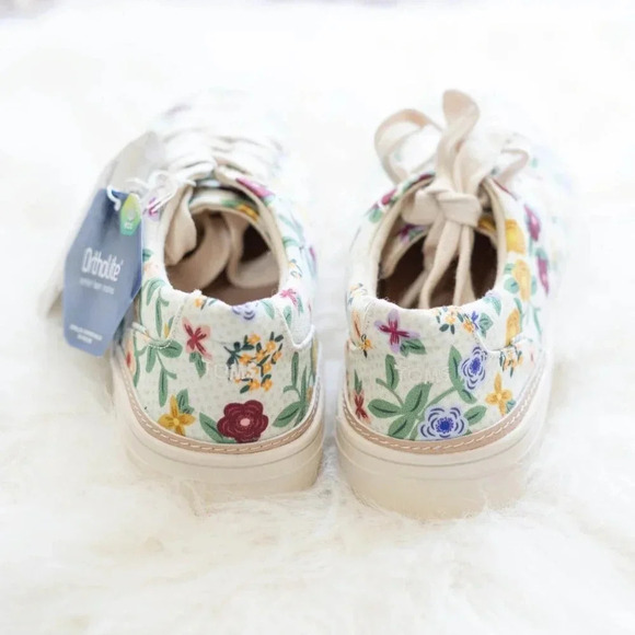 NWT Tom's Alex Sneakers Women's Sz 6.5 Floral Organic Cotton Ortholite Foam - Picture 4 of 10